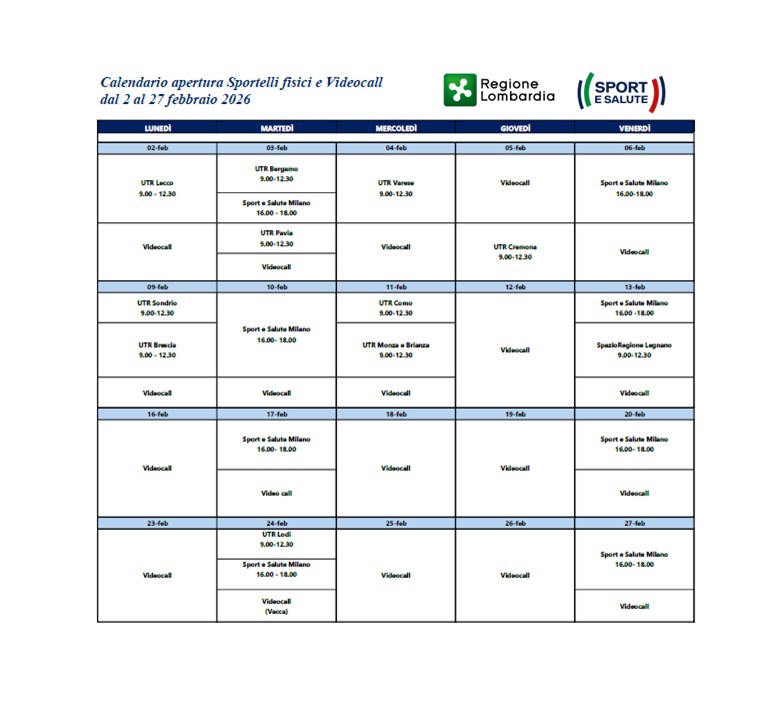 calendarioaperturasportellievideocallfebbraio2026